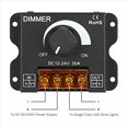 thumbnail image 3 of 5X Ajustador de Luz LED DC 12-24V 30A / Sin Luz Estroboscópica con Interruptor de Perilla Barra de Luz LED Regulador de Brillo Regulador, 3 of 5