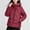 Wine, variant on Hoode Puffer Coats for Women 2024 Winter Long Sleeve Zip Up Quilted Jacket with Pockets Lightweight Padded Warm Outerwear