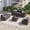 Gray-brown, variant on Sunmthink 7-Piece Wicker Patio Furniture Sets, Outdoor Conversation Set with 4 Inches Thick Cushions and Waterproof Cover