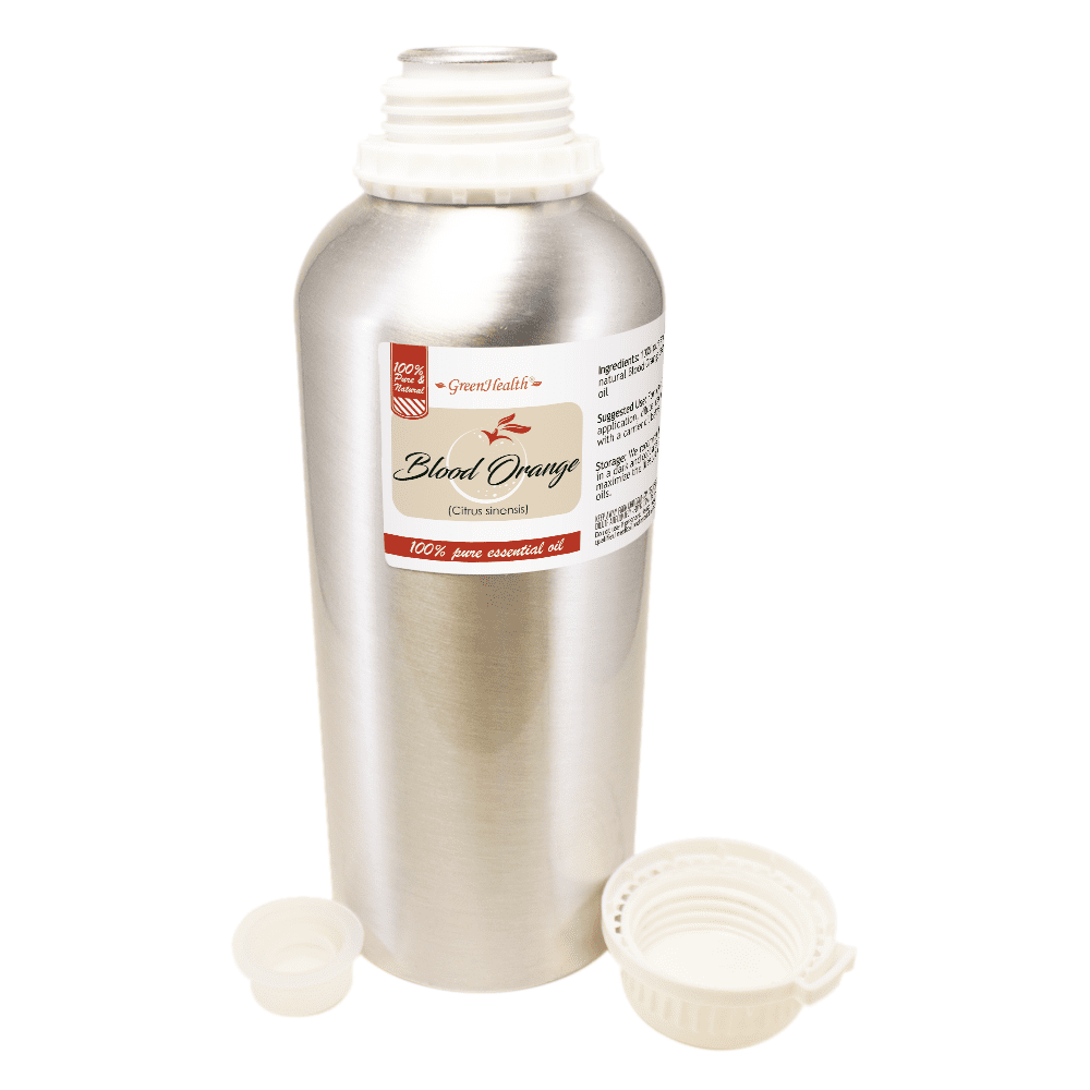 Blood Orange Essential Oil - 32 fl oz - Aluminum Bottle w/ Locking Cap - GreenHealth