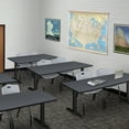 thumbnail image 2 of Regency Cain 60 x 24 in. T-Base Training Seminar Table- Grey & 2 M Stack Chairs- Grey, 2 of 7
