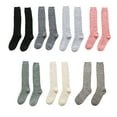 thumbnail image 4 of Unatoiry Bas Épais Mode Respirants Chaussettes Chaudes Tricot Protection Uniforme Accessoires Robe Hiver Vert Foncé 1Ensemble, 4 of 6