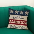 thumbnail image 3 of Independence Day Pillowcase 18x18 Inches 1PC, 4th of July Patriotic USA Flag Throw Pillow Cover, Memorial Day Farmhouse Decor Cushion Case for Couch Sofa Home&nbsp;Outdoor, 3 of 5