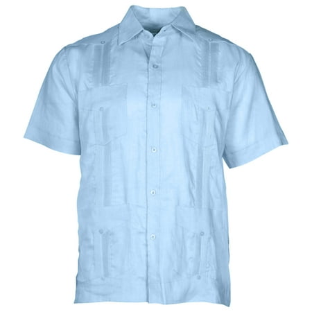 - Mojito Collection Men's Big & Tall Linen Guayabera Shirt