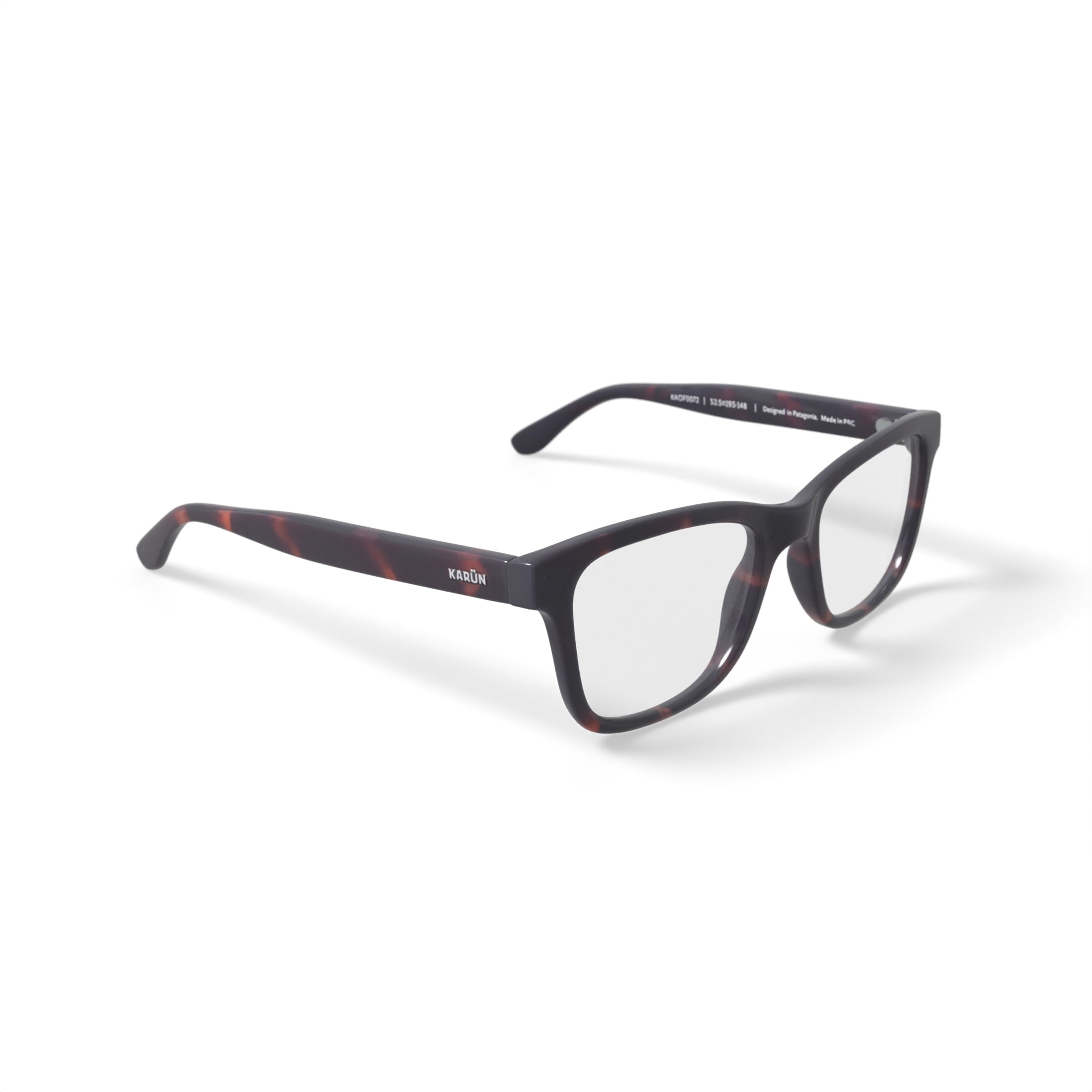 Karun Men's Puyehue Square Prescription Eyeglasses with Case, Brown Tortoise