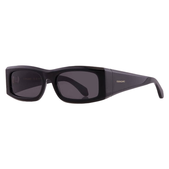 Ferragamo Men's Logo 57mm Sunglasses, Black