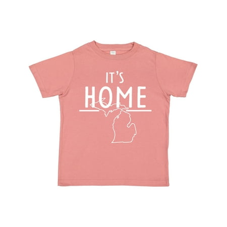 

Inktastic It s Home- State of Michigan Outline Gift Toddler Boy or Toddler Girl T-Shirt