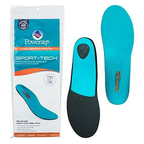 Powerstep Sport-Tech Insole, Teal, Men's 3-3.5, Women's 5-5.5