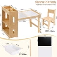 thumbnail image 5 of Toddler Sensory Table with Storage Shelves, Adjustable Height Kids Art Desk with Bookshelf, Wooden Activity Play Desk and Chairs for Children 1-6 Years, 5 of 10