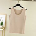 thumbnail image 2 of Sonducket Ropa interior térmica para mujer, chaleco sin costuras para Otoño Invierno, hogar, escuela, capa básica, Tops cálidos, ropa Camisetas sin mangas champán, 2 of 6