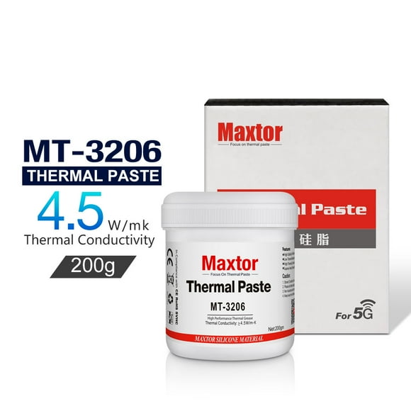 11.2W/mk Maxtor Thermal Paste Processor High Performance Thermal Conductive Paste For Intel Processor PC CPU GPU PS4 Computer MT-3206-4.5W(200g)