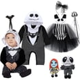 thumbnail image 1 of Disfraz de Jack Romer de Pesadilla antes de Navidad para recién nacidos de 0 a 1 año, ropa de Halloween para niños pequeños, sudadera con capucha, mono para niños y niñas, cosplay, 1 of 5