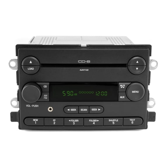 Restored 2005-2006 Ford F-150 Pickup Truck AM FM 6 CD Radio w Aux Input 6L3T-18C815-FD (Refurbished)