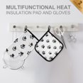 thumbnail image 4 of Yayeee Oven Mitts and Pot Holder Set of 4 Heat Resistant Kitchen Gloves Baking Hot Pad, Black Cartoon Cat Paw, 4 of 5