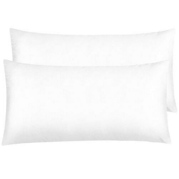 Zippered Pillowcase Ultra Soft Silky Satin Pillow Case Cover 2 Pack Home Bedding, White, Standard (20" x 26")