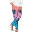 thumbnail image 2 of Xecao Beach with Palm Trees Print Teenagers' Pajama Pants Long Sleep Pants Soft Elastic Waist Pajama Bottoms Elastic waist with 2 Pockets 5-16 Years-Small, 2 of 6