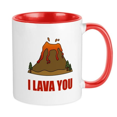 

CafePress - I Lava You Volcano Mugs - Ceramic Coffee Tea Novelty Mug Cup 11 oz
