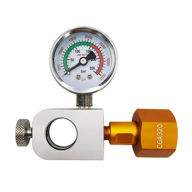 Adaptador de carga de CO2, adaptador de recarga de cilindro de CO2, conector de botella con accesorios de llenado de calibre, conector de CO2 para estilo B perfecl Adaptador de recarga de cilindros