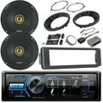 thumbnail image 1 of MotorSports Marine Single DIN AM/FM USB AUX Bluetooth Digital Media Radio, Kicker 600-Watt 6.5" CS-Series 2-Way Car Coaxial Speakers (Pair), Harley 98-2013 Install Adapter Kit, 1 of 6