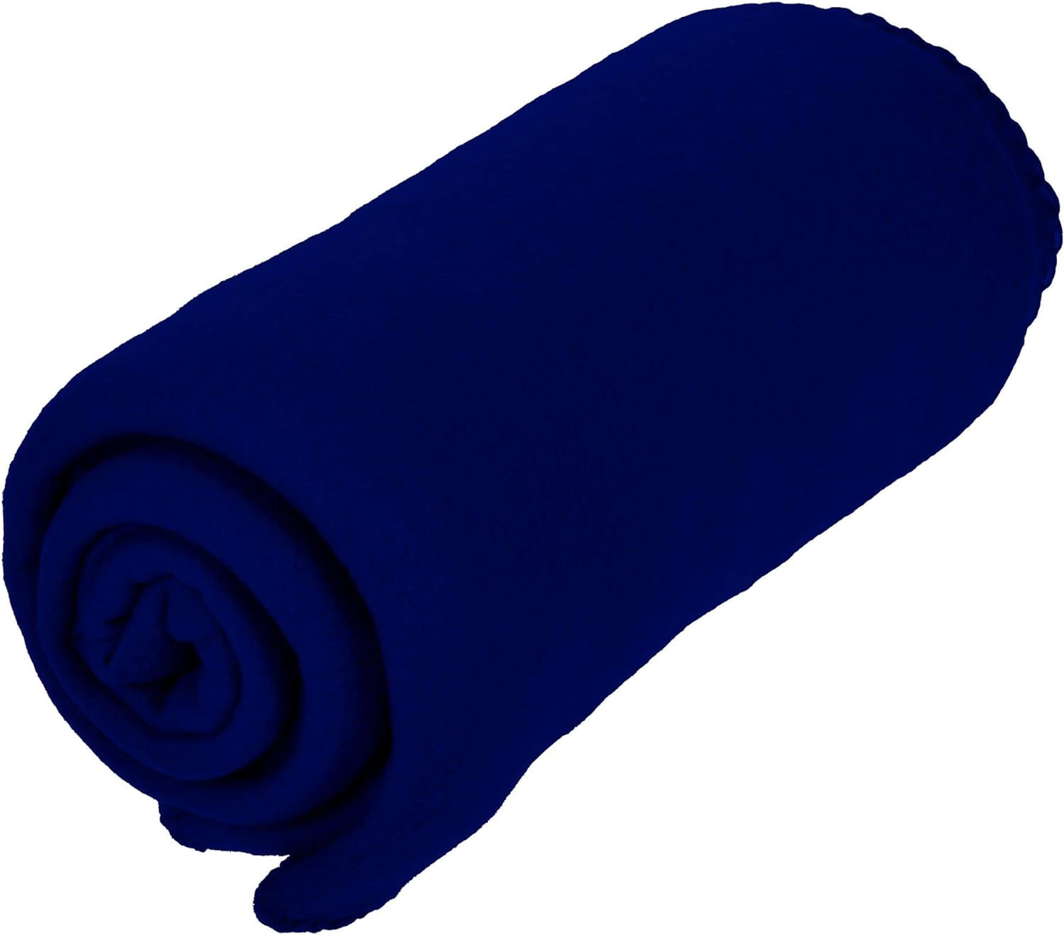 Imperial Home 50” x 60” Soft Fleece Throw Blanket for Home & Travel, Navy Blue 24-Pack