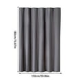 thumbnail image 2 of Fabric Shower Curtain or Liner Extre, Hotel Quality, Thermal Insulated, Machine Washable (Dark Gray, 59"x71"), 2 of 6