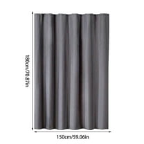 Charcoal Gray Waterproof Shower Curtain Thickened Polyester Fabric Bathroom Partition 59x71 Inch
