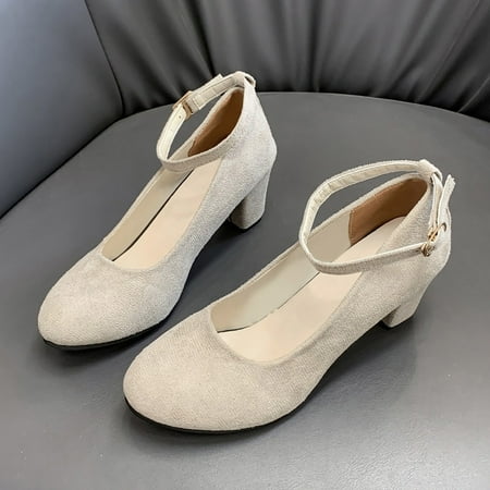 

PEASKJP Womens House Slippers Women Thick Sole Beach Sandals Wedge Open Toe Beach Sandals With Round Toe Shoes Women Sandals Beige 8.5