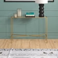 thumbnail image 4 of Evelyn&Zoe Henley 42" Wide Rectangular Console Table with Glass Top, Brass, 4 of 7