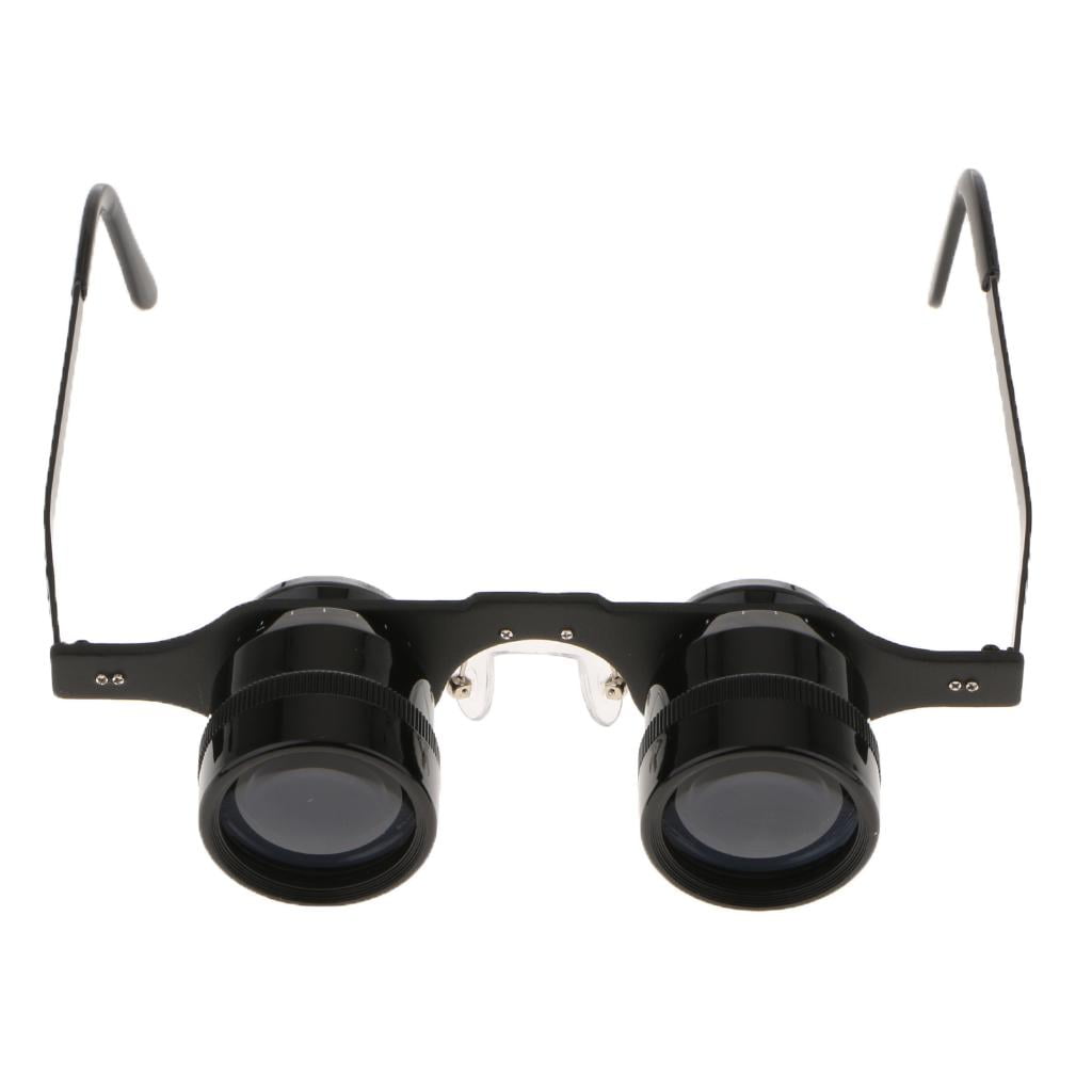 2.5X-15X Adjustable Glasses Style Telescope Hand Free Fishing Optics Binoculars For Outdoor Hiking Concert + 2X 3X 4X 5X 6X Lens