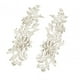 thumbnail image 5 of 1 par de parches de bordado de encaje floral con apliques de flores, para bricolaje, costura, champán, 5 of 9