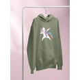 thumbnail image 3 of Colorful Dabbing Unicorn Hoodie Women -Image by Shutterstock, Female XX-Large, 3 of 4