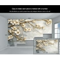thumbnail image 5 of Modern White Flowers Custom Wallpaper Abstract Marble Texture Wall Murals Living Room Bedroom Background Nordic Modern Art 3D Wall Mural Home Decor 158"W x 110"H (Not Peel and Stick), 5 of 6