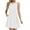 White, variant on WIZUTIZ Sundresses for Women Stylish Plus High Rise Bow Tie Binding Solid Pleated Dress Sleeveless V-Neck Beach Dress for Teen Girls Mini Dress Thin Party Dress Yellow