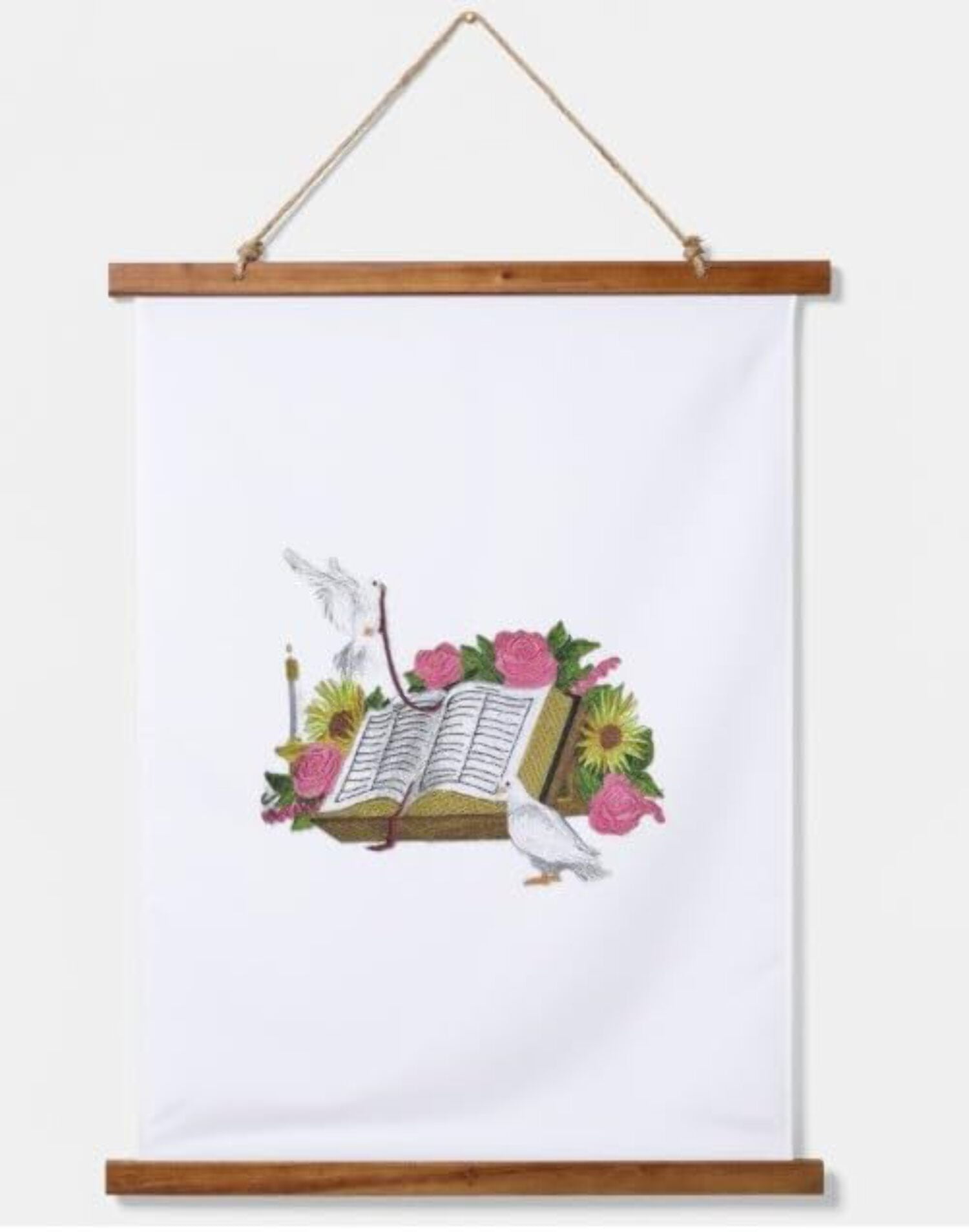 BeyondVision Custom and Unique Bible and Doves Embroidered Iron on/Sew Patch [7.81" 7.09"]