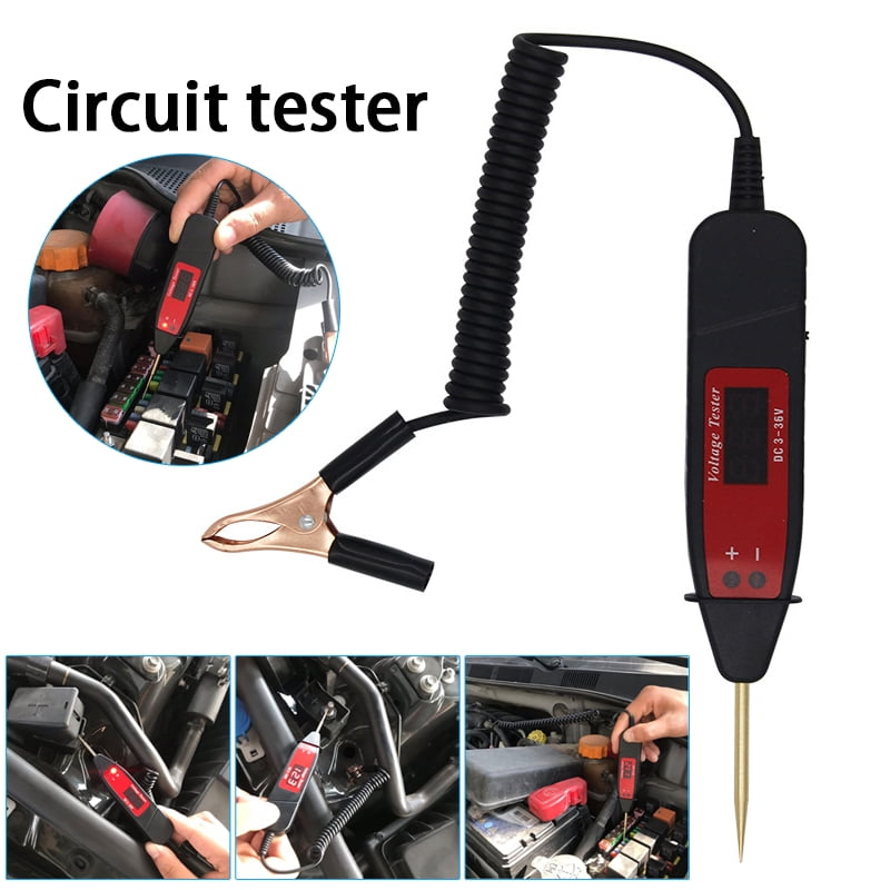 Auto&Car Digital LCD Circuit Voltage Tester Light Testing Pen Detector Universal