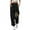 Dark Blue, variant on Womens Slacks Fashion Printed Pants Lace Up Elastic Waist Small Foot Sweatpants Sports Trousers Cargo Pants Women Purple M