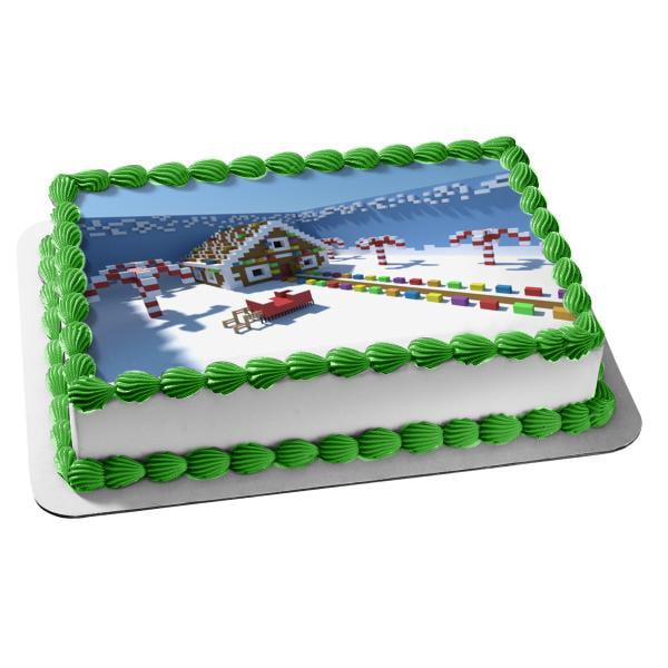 ☃️ Edible Christmas Frozen Cupcake Sprinkles Mix Cake Yule Log Topper Decoration 