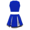 thumbnail image 3 of MSemis Kid Girls Cheerleading Dance Outfits Sleeveless Crop Top with Pleated Skirts, 3 of 5