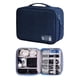 thumbnail image 3 of Bolsa organizadora de dispositivos de viaje, estuche de transporte, bolsa para cables USB Cian, 3 of 9