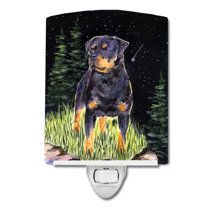 Caroline's Treasures SS8475CNL Starry Night Rottweiler Ceramic Night Light, 6x4x3", multicolor