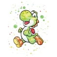 thumbnail image 2 of Boy's Nintendo Super Mario Watercolor Yoshi  Graphic T-Shirt, 2 of 4