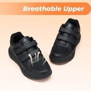 FitVille Extra Extra Wide Walking Shoes for Men with Adjustable Strap, Black, 11.5 Xx-Wide