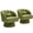 Green Velvet, variant on MAROUTE Modern Velvet Swivel Barrel Chairs – 360° Rotating Lounge Armchairs (Set of 2) Green Velvet