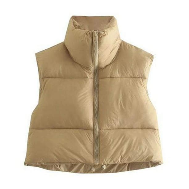 Txlixc Chaleco de mujer, chaqueta de algodón vintage de cuello