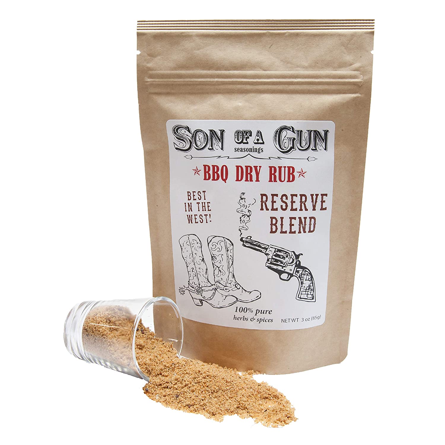 The Spice Hut Son Of A Gun Reserve Blend BBQ Rub - 3 Oz Sweet & Spicy All-Purpose Seasoning