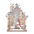 thumbnail image 2 of Puntoco Manualidades navideñas de madera Casas de madera Cabañas Iluminación Decoraciones Árboles de Navidad Decoraciones para ventanas Herramientas para crear fiestas cálidas y románticas, 2 of 6