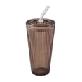 thumbnail image 2 of Better Homes & Gardens 21 oz Ribbed Glass Tumbler, Brown, 2-Pack, 2 of 7