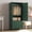 Green, variant on Modern Armoire Wardrobe Closet, 71" Armoire with 2 Doors & 2 Drawers, Metal Storage Cabinet with Drawers and Hanging Rod, Metal Closet Organizers for Home, Office,Gym(Green)