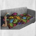 thumbnail image 6 of Tyrannosaurus Soft Flannel Fleece Blanket, Video Games Style Digital Featured Baby Wild Dinos Kids Boys Nursery Concept, Cozy Plush for Indoor and Outdoor Use, 50" x 60", Multicolor, by Ambesonne, 6 of 6