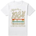 thumbnail image 1 of Camisetas gráficas para hombre: Papá y su esposo presentan una cinta de casete vintage de edición limitada de 1984, regalo de 40 cumpleaños, camiseta impresionante, 1 of 8